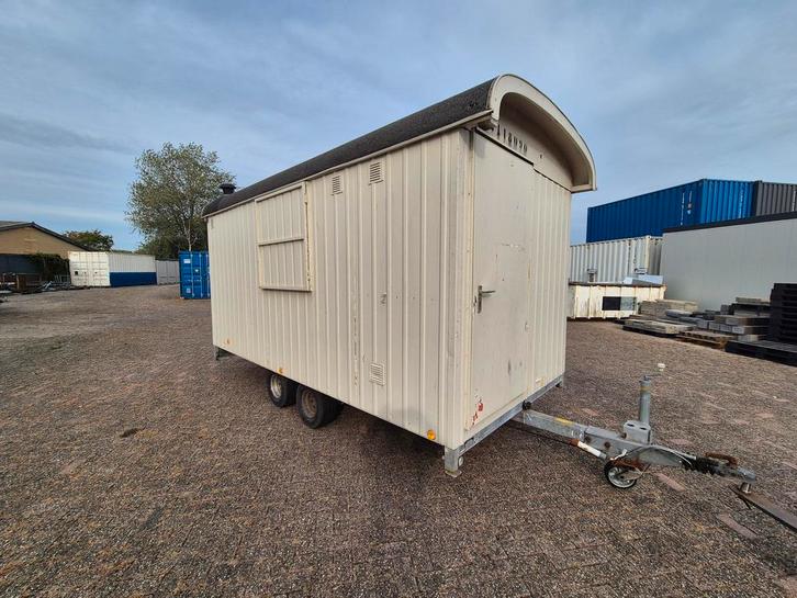 Schaftwagen keetwagen 4m snelverkeer (tandem)HS-1457, Zakelijke goederen, Machines en Bouw | Keten en Containers, Verzenden