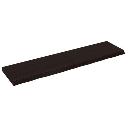 vidaXL Wandschap behandeld massief eikenhout donkerbruin, Huis en Inrichting, Woonaccessoires | Wandplanken en Boekenplanken, Nieuw
