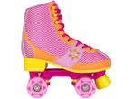 Nijdam Rolschaatsen - Chevron - Fuchsia/Oranje/Geel - 33/34, Verzenden, Zo goed als nieuw