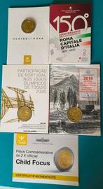 België, Italië, Portugal, Griekenland. 2 Euro 2016 / 2021 -, Postzegels en Munten, Munten | Europa | Euromunten