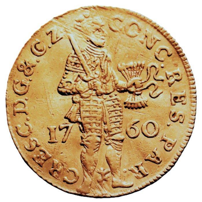 Nederland, Gelderland Dukaat 1760, R2 (Zonder Minimumprijs), Postzegels en Munten, Munten | Nederland