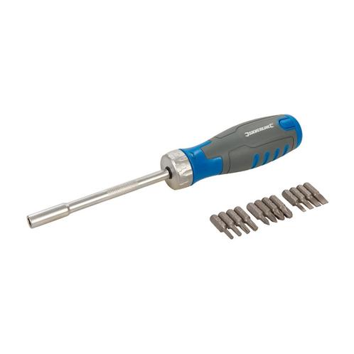 Silverline Ratelschroevendraaier - 3-positie ratel - 12 b..., Doe-het-zelf en Verbouw, Gereedschap | Handgereedschap, Nieuw, Ophalen of Verzenden
