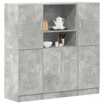 vidaXL 3-delige Keukenkastenset bewerkt hout betongrijs, Huis en Inrichting, Woonaccessoires | Wandplanken en Boekenplanken, Verzenden
