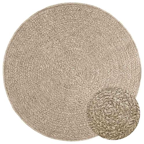 vidaXL Vloerkleed ZIZUR beige binnen en buiten Ø 120 cm jute, Huis en Inrichting, Stoffering | Tapijten en Kleden, Beige, Nieuw