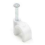 Kabelclip | Q-link | 7 mm (20 stuks, Rond, Wit), Doe-het-zelf en Verbouw, Elektra en Kabels, Verzenden, Nieuw