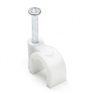 Kabelclip | Q-link | 7 mm (20 stuks, Rond, Wit), Doe-het-zelf en Verbouw, Elektra en Kabels, Nieuw, Verzenden