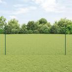 vidaXL Euro hek met 5 U-posts Groen 1,6x10 m Staal, Verzenden, Nieuw, IJzer