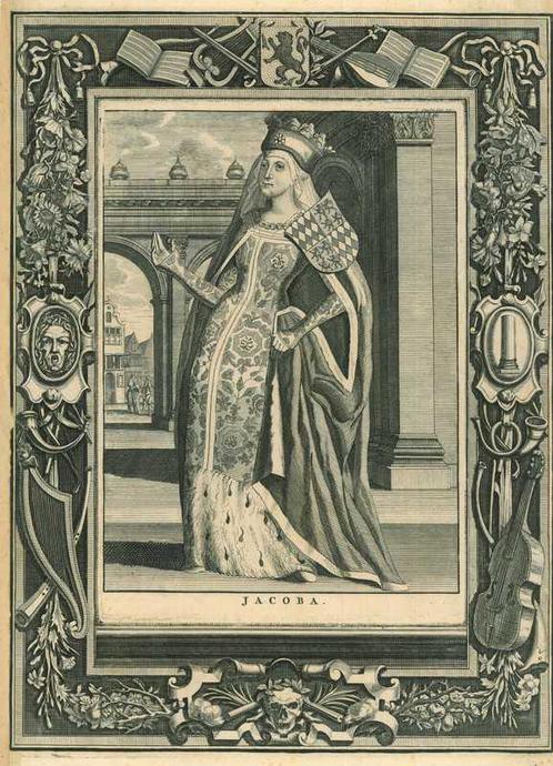 Portrait of Jacqueline, Countess of Hainaut, Antiek en Kunst, Kunst | Etsen en Gravures