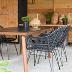 Moda terrasstoel wicker zwart, Nieuw, Ophalen of Verzenden, Zwart