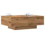 vidaXL Salontafel 90x60x31 cm bewerkt hout artisanaal, Verzenden, Nieuw, Overige houtsoorten, 50 tot 100 cm