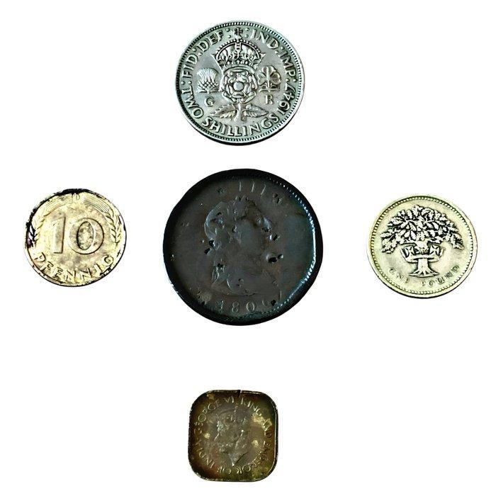 Sri Lanka, Duitsland, Verenigd Koninkrijk, Ceylon. George, Postzegels en Munten, Munten | Europa | Niet-Euromunten