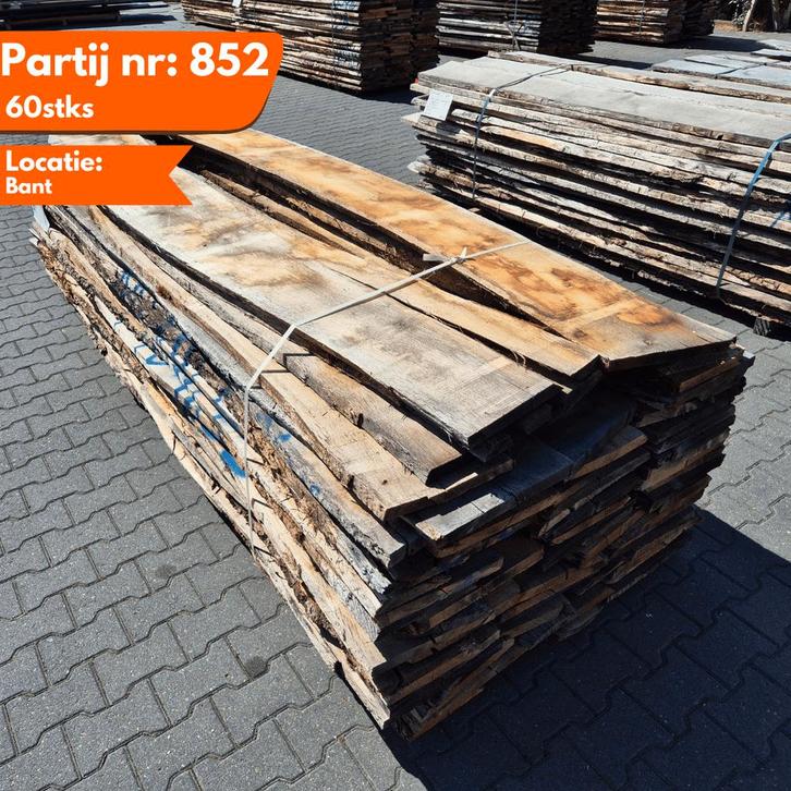 Eiken Schaaldelen 3000-3100x200-300x28mm, Doe-het-zelf en Verbouw, Platen en Panelen, Ophalen of Verzenden