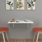 [en.casa] Klaptafel Klepp voor wandmontage 72x45x1,8 cm wit, Nieuw, Verzenden