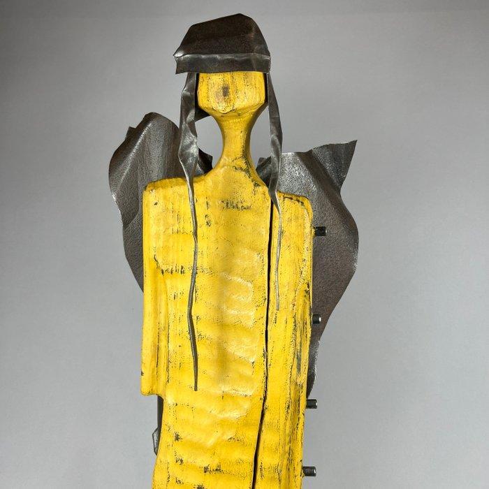 Karol Dusza (XX-XXI) - The guardian angel - 72cm (Wooden, Antiek en Kunst, Kunst | Designobjecten