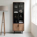 *WOONWINKEL* DTP Home Evo Hoge Vitrine Kast Teak Hout, Huis en Inrichting, Verzenden, Nieuw