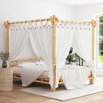 vidaXL Hemelbed 160x200 cm bamboe, Overige materialen, Bruin, Verzenden, 200 cm
