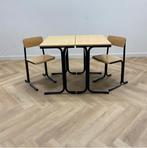 Tweedehands complete school set Galvanias 8 stuks tafels +, Huis en Inrichting, Stoelen, Ophalen of Verzenden, Gebruikt, Hout