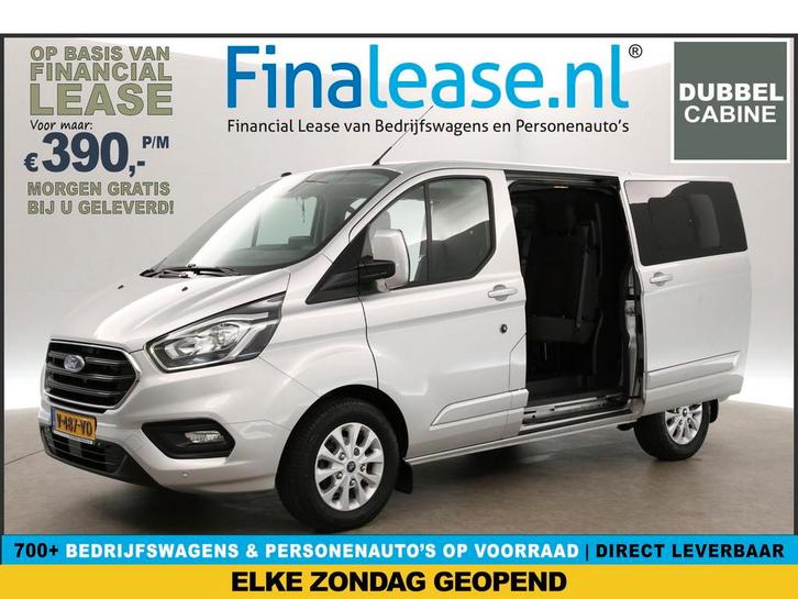 Ford Transit Custom 300 2.0 TDCI L1H1 MARGE DC Automaat Cam, Auto's, Bestelauto's, Lease, Automaat, Diesel, Ford, Zilver of Grijs