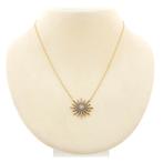 Gouden anker schakel ketting met vaste hanger; Starlight..., Sieraden, Tassen en Uiterlijk, Kettingen, Gebruikt, Overige kleuren