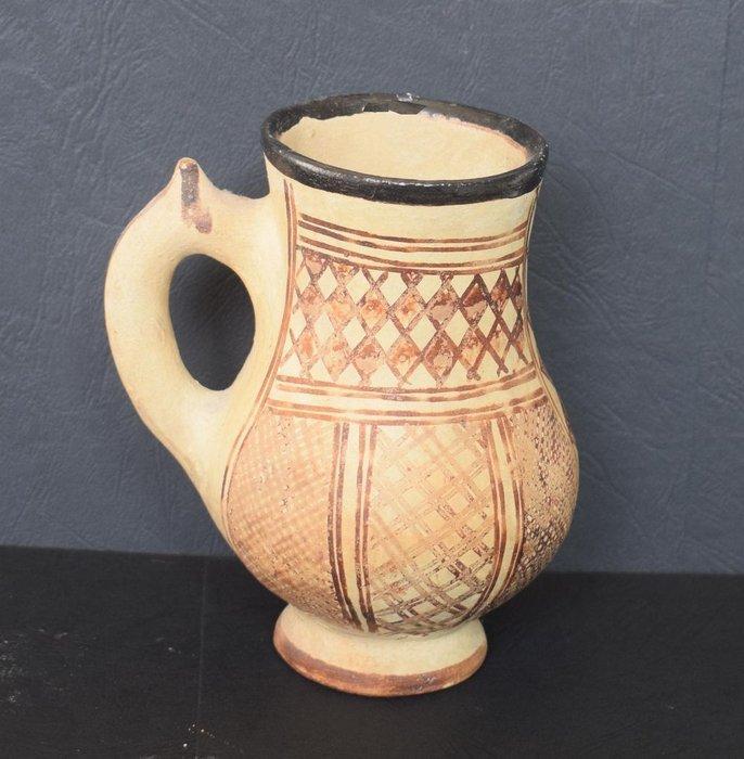 BERBER KABYLE POTTERY - TAGHZA - Terracotta Melkkan - Begin, Antiek en Kunst, Kunst | Niet-Westerse kunst