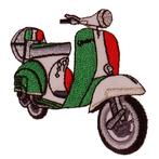 Strijkapplicatie/Patch - Scooter Italie Vespa - 6x6cm NIEUW, Hobby en Vrije tijd, Ophalen of Verzenden, Nieuw