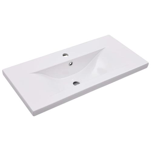 Inbouwwastafel 81cm wit | Retourdeal | Badkamer Upgrade -64%, Huis en Inrichting, Badkamer | Badkamermeubels, 25 tot 50 cm, Nieuw