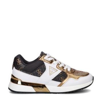 Guess Mickay lage sneakers voor dames in het Beige beschikbaar voor biedingen