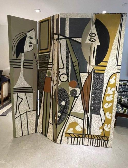 Picasso - Scherm / kamerverdeler - Acryl, Gelakt messing,, Antiek en Kunst, Curiosa en Brocante