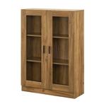 [en.casa] Vitrinekast Sorø 115x80x31 cm eikenkleurig, Huis en Inrichting, Kasten | Dressoirs, Verzenden, Nieuw