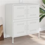 vidaXL Dressoir 68x39x79 cm staal wit, Huis en Inrichting, Kasten | Dressoirs, Verzenden, Nieuw, 50 tot 100 cm, Metaal