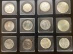 Luxemburg, Nederland. 12 zilveren munten (Zonder