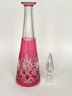 St. Louis - Karaf - Splendide et rare carafe overlay rose, Antiek en Kunst