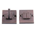 Toiletgarnituur Jolie vierkant 42 mm antiek brons, Doe-het-zelf en Verbouw, Hang- en Sluitwerk, Verzenden, Nieuw