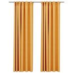 Gele Verduisterende Gordijnen 140x225 - Retourdeal! 41% K..., 200 cm of meer, Nieuw, Ophalen of Verzenden, Overige kleuren