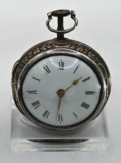 J. Stanles Odiham - Silber Repousee Sackspindeluhr -, Sieraden, Tassen en Uiterlijk, Horloges | Heren