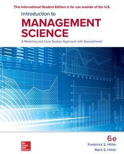 9781260091854 ISE Introduction to Management Science: A M..., Boeken, Schoolboeken, Zo goed als nieuw, Verzenden