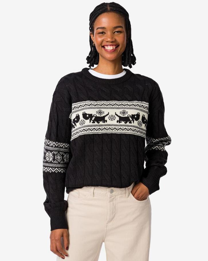 HEMA Takkie kersttrui voor volwassenen zwart, Kleding | Heren, Overige Herenkleding, Nieuw, Verzenden