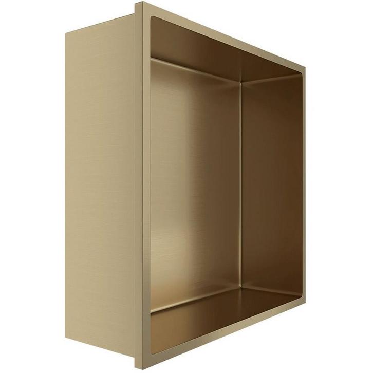 Inbouwnis - Leoni Nima - 30x30x10cm - Geborsteld Goud, Doe-het-zelf en Verbouw, Sanitair, Nieuw, Rvs, Ophalen of Verzenden