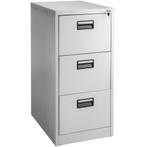 Archiefkast met 3 lades 62,4x46x102,8cm - grijs, Huis en Inrichting, Verzenden, Nieuw