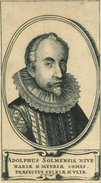 Portrait of Adolf van Nieuwenaar, Count of Limburg and Moers, Antiek en Kunst, Kunst | Etsen en Gravures