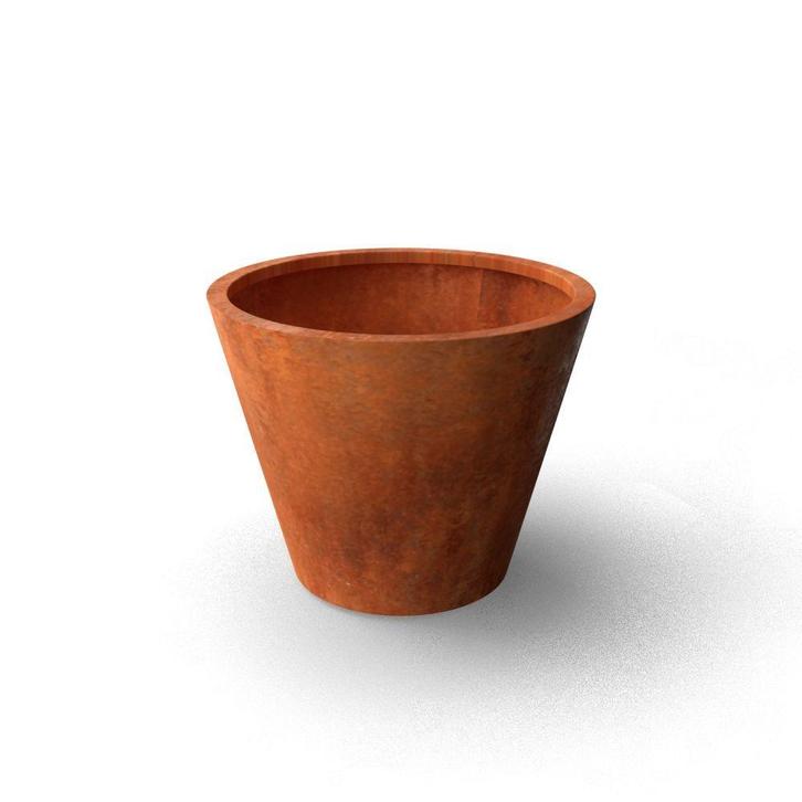 Geroba Conica B1conische plantenbak 1000x800mm - Cortenstaal, Tuin en Terras, Bloembakken en Plantenbakken, Nieuw, Verzenden