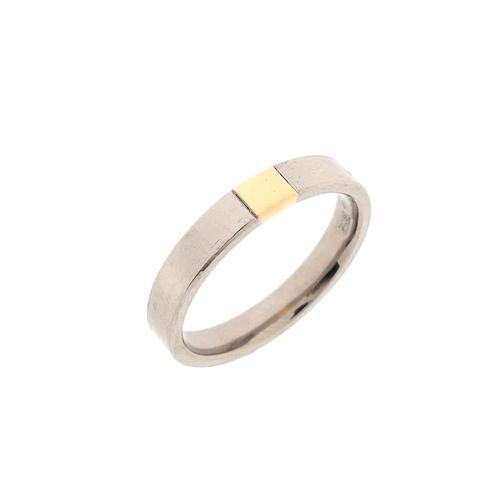 Bicolor gouden ring (witgoud, geelgoud, dames sieraad), Sieraden, Tassen en Uiterlijk, Ringen, Dame of Heer, Overige kleuren, 20 of groter