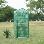 [en.casa] Tuinkas Chaam foliekas 158x69x49 cm groen, Verzenden, Nieuw