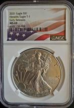 American Eagle 1oz Type I 2021 NGC MS69 Early Releases, Postzegels en Munten, Munten | Amerika, Verzenden, Midden-Amerika, Losse munt
