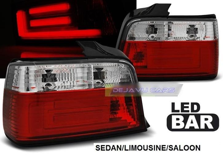 Rood/Wit LED BAR Achterlichten voor BMW 3 Serie E36, Auto diversen, Tuning en Styling, Ophalen of Verzenden