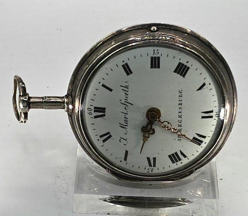 Johann Martin Speth Regensburg - Silberspindeluhr -, Sieraden, Tassen en Uiterlijk, Horloges | Heren