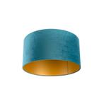 Velours lampenkap blauw 50/50/25 met gouden binnenkant, Klassiek / Antiek, Blauw, Nieuw, Overige vormen