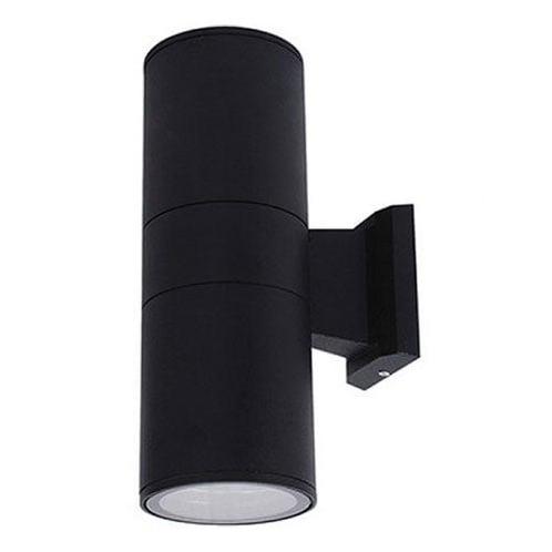 Tuin/Buitenlamp/Wandlamp Rond Mat Zwart Dubbel, Tuin en Terras, Buitenverlichting, Led, 50 tot 250 watt, Nieuw, IJzer, Hanglamp
