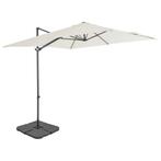 vidaXL Parasol met draagbare voet zandkleurig, Tuin en Terras, Parasols, Verzenden, Nieuw