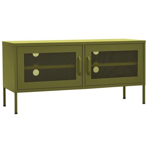 Groen Stalen Tv-meubel 105cm - Retourdeal - Duurzaam & Go..., Huis en Inrichting, Kasten | Televisiemeubels, 25 tot 50 cm, Nieuw
